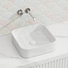 Lukka Kliff 370x370x110mm Square Fine Ceramic Above Counter Basin No Overflow Variant Colour Available