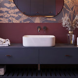 Lukka Kliff Square Fine Ceramic Above Counter Basin No Overflow 370x370x110mm - 3 Colours