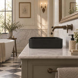 Lukka Kliff Square Fine Ceramic Above Counter Basin No Overflow 370x370x110mm - 3 Colours