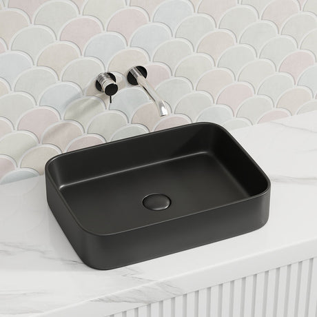 Lukka Kliff 505x370x110mm Fine Ceramic Above Counter Basin No Overflow Variant Colour Available