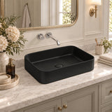 Lukka Kliff Rectangle Ceramic Above Counter Basin No Overflow 505x370x110mm - Variant Colour