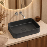 Lukka Kliff Rectangle Ceramic Above Counter Basin No Overflow 505x370x110mm - Variant Colour