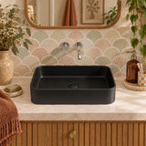 Lukka Kliff Rectangle Ceramic Above Counter Basin No Overflow 505x370x110mm - Variant Colour