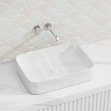 Lukka Kliff 505x370x110mm Fine Ceramic Above Counter Basin No Overflow Variant Colour Available