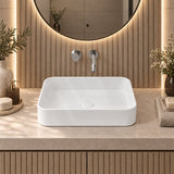 Lukka Kliff Rectangle Ceramic Above Counter Basin No Overflow 505x370x110mm - Variant Colour