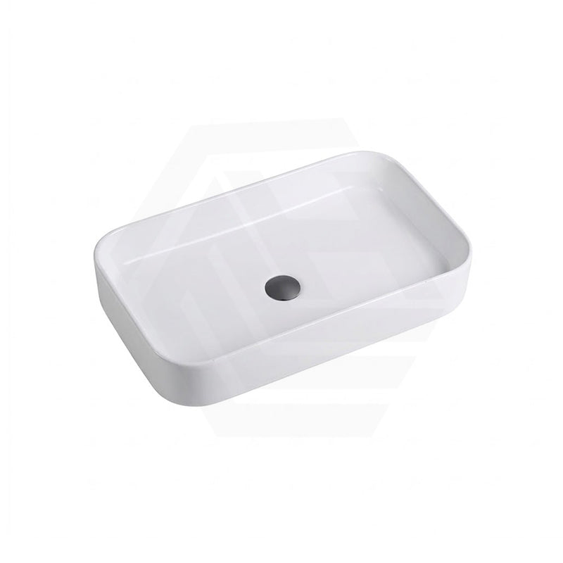 Lukka Kliff 605x375x113mm Rectangle Above Counter Ceramic Basin Gloss White