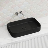 Lukka Kliff Rectangle Above Counter Ceramic Basin 605x375x113mm - Variant Colour