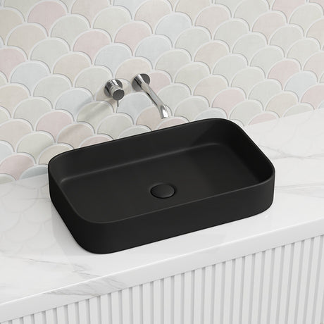 Lukka Kliff Rectangle Above Counter Ceramic Basin 605x375x113mm - Variant Colour