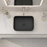 Lukka Kliff Rectangle Above Counter Ceramic Basin 605x375x113mm - Variant Colour