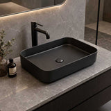 Lukka Kliff Rectangle Above Counter Ceramic Basin 605x375x113mm - Variant Colour