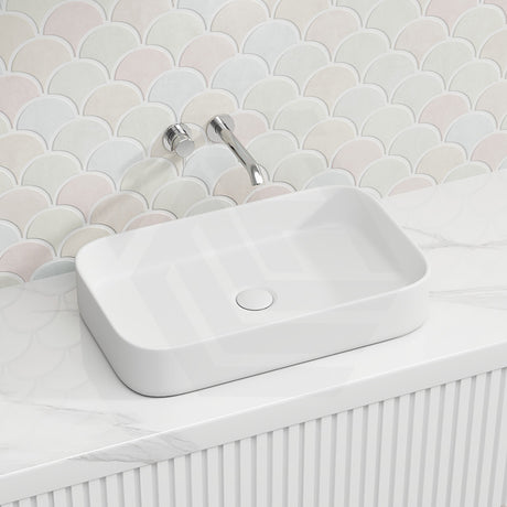 Lukka Kliff Rectangle Above Counter Ceramic Basin 605x375x113mm - Variant Colour