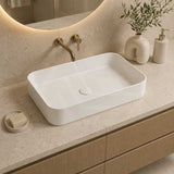 Lukka Kliff Rectangle Above Counter Ceramic Basin 605x375x113mm - Variant Colour