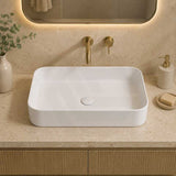 Lukka Kliff Rectangle Above Counter Ceramic Basin 605x375x113mm - Variant Colour