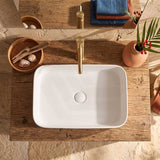 Lukka Kliff Rectangle Above Counter Ceramic Basin 605x375x113mm - Variant Colour
