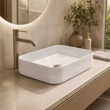 Lukka Kliff Rectangle Above Counter Ceramic Basin 605x375x113mm - Variant Colour