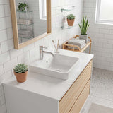 Lukka Kliff Fine Ceramic Inset Basin with Overflow and Tap hole 415/495mm - Gloss White