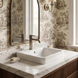 Lukka Kliff Fine Ceramic Inset Basin with Overflow and Tap hole 415/495mm - Gloss White