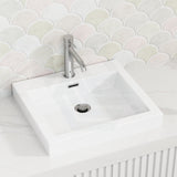 Lukka Kliff 480x450x120mm Gloss White Insert Ceramic Basin with Overflow and Taphole