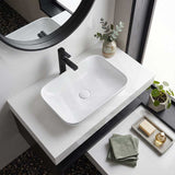 Lukka Kliff Rectangle Inset Ceramic Basin 520x340x150mm - Variant Colour