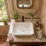 Lukka Kliff Rectangle Inset Ceramic Basin 520x340x150mm - Variant Colour