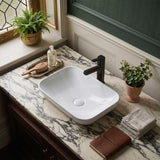 Lukka Kliff Rectangle Inset Ceramic Basin 520x340x150mm - Variant Colour