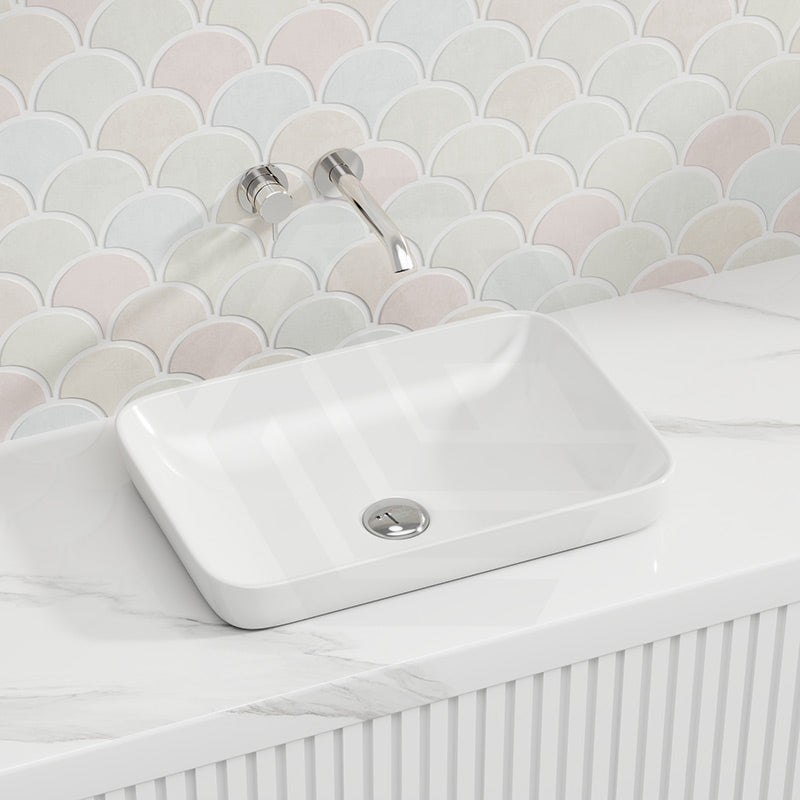 Lukka Kliff 520x340x150mm Rectangle Inset Ceramic Basin Variant Colour Available