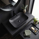 Lukka Kliff Rectangle Inset Ceramic Basin 520x340x150mm - Variant Colour