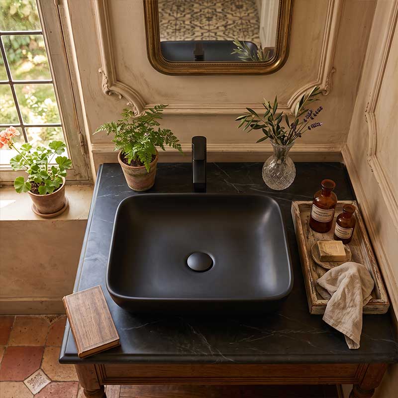 Lukka Kliff Rectangle Inset Ceramic Basin 520x340x150mm - Variant Colour