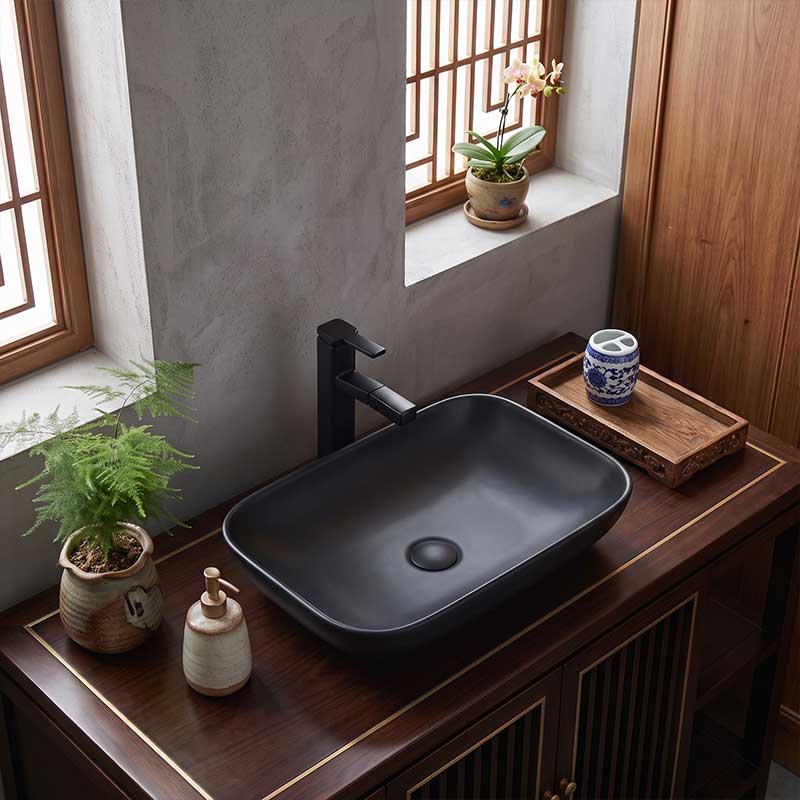 Lukka Kliff Rectangle Inset Ceramic Basin 520x340x150mm - Variant Colour