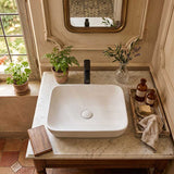 Lukka Kliff Rectangle Inset Ceramic Basin 520x340x150mm - Variant Colour