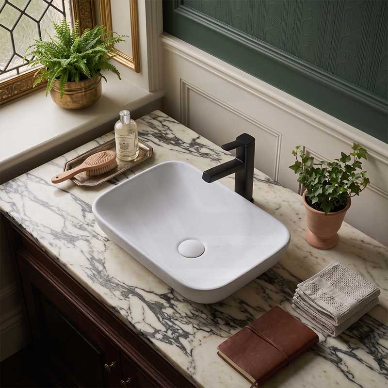 Lukka Kliff Rectangle Inset Ceramic Basin 520x340x150mm - Variant Colour