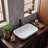Lukka Kliff Rectangle Inset Ceramic Basin 520x340x150mm - Variant Colour