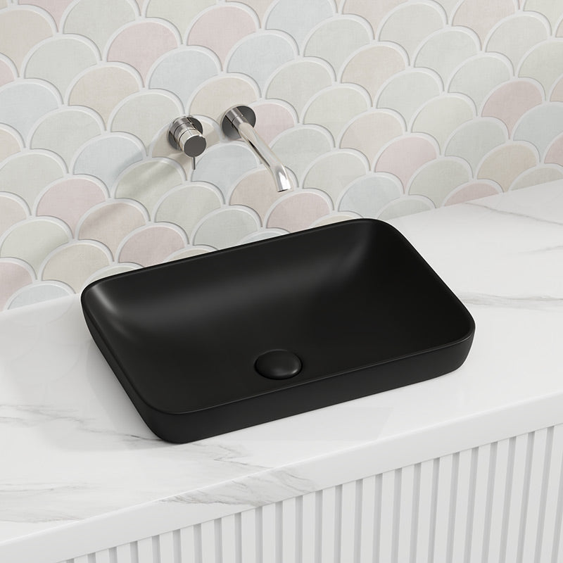 Lukka Kliff 520x340x150mm Rectangle Inset Ceramic Basin Variant Colour Available