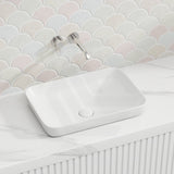 Lukka Kliff 520x340x150mm Rectangle Inset Ceramic Basin Variant Colour Available