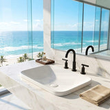 Lukka Rectangle Ceramic Inset Basin No Overflow 610x380x150mm - Gloss White