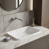Lukka Rectangle Ceramic Inset Basin No Overflow 610x380x150mm - Gloss White