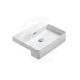 Lukka Kliff 505x420x130mm Fine Ceramic Gloss White Semi-Recessed Basin with Overflow