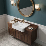 Lukka Kliff Fine Ceramic Semi-Recessed Basin with Overflow 505x420x130mm - Gloss White