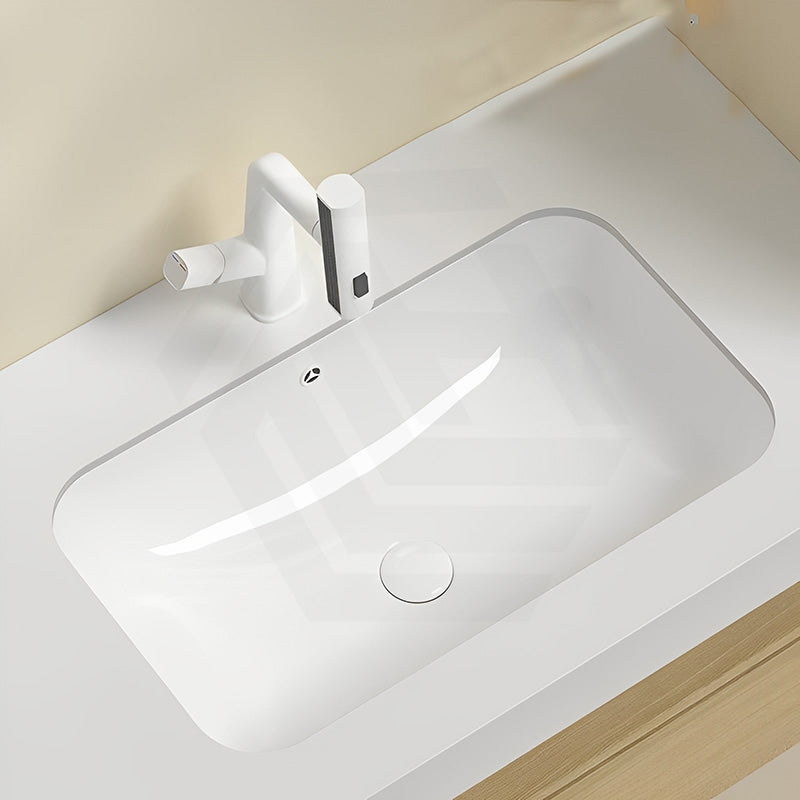 Lukka Kliff Rectangle Ceramic Under Counter Basin with Overflow 460/545/585mm - Variant Colour