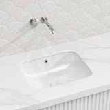 Lukka Kliff Rectangle Ceramic Under Counter Basin with Overflow 460/545/585mm - Variant Colour