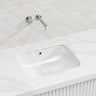 Lukka Kliff Rectangle Ceramic Under Counter Basin with Overflow 460/545/585mm - Variant Colour