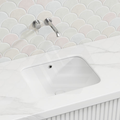 Lukka Kliff Rectangle Ceramic Under Counter Basin with Overflow 460/545/585mm - Variant Colour