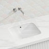 Lukka Kliff Rectangle Ceramic Under Counter Basin with Overflow 460/545/585mm - Variant Colour