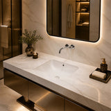 Lukka Kliff Rectangle Ceramic Under Counter Basin with Overflow 460/545/585mm - Variant Colour