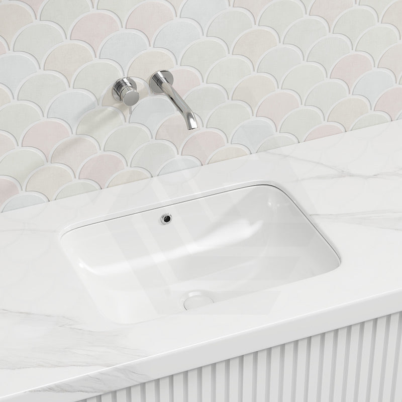 Lukka Kliff Rectangle Ceramic Under Counter Basin with Overflow 460/545/585mm - Variant Colour