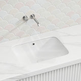 Lukka Kliff Rectangle Ceramic Under Counter Basin with Overflow 460/545/585mm - Variant Colour