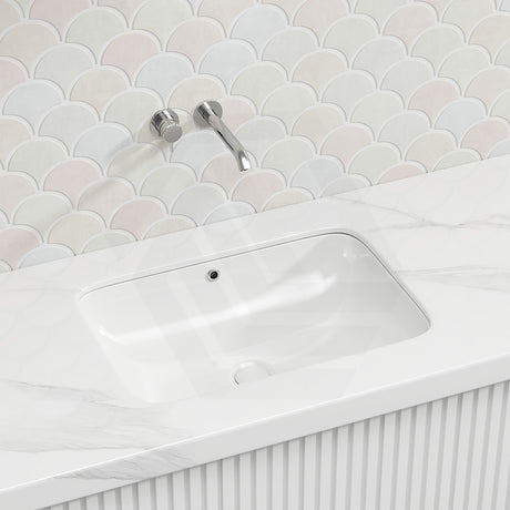 Lukka Kliff Rectangle Ceramic Under Counter Basin with Overflow 460/545/585mm - Variant Colour