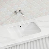 Lukka Kliff Rectangle Ceramic Under Counter Basin with Overflow 460/545/585mm - Variant Colour