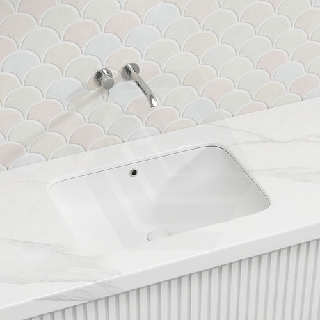 Lukka Kliff Rectangle Ceramic Under Counter Basin with Overflow 460/545/585mm - Variant Colour