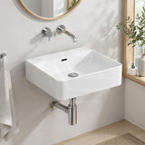 Lukka Kliff Ceramic Above Counter/Wall Hung Basin Tap Hole Available 417x427x125mm - Gloss White